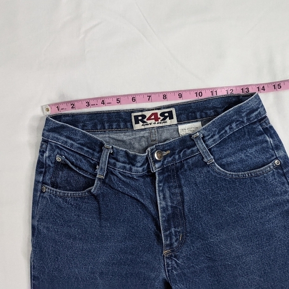 Y2K R4R Wide Leg Dark Wash Low Rise Flare Vintage Jeans - Picture 7 of 10